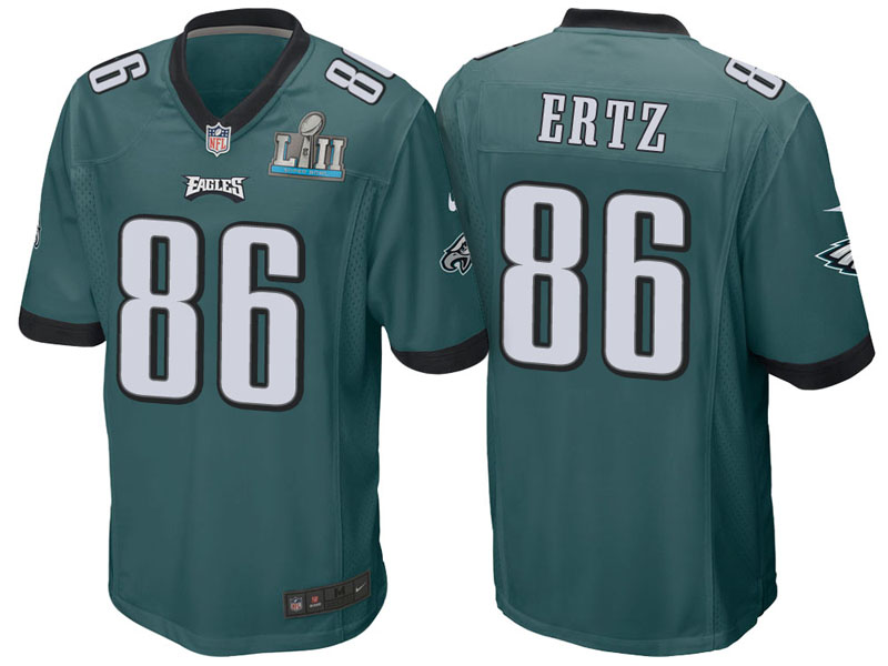 Philadelphia Eagles #86 Zach Ertz Green Super Bowl LII Bound Game Jersey Philadelphia Eagles #86 Zach Ertz Green Super Bowl LII Bound Game Jersey