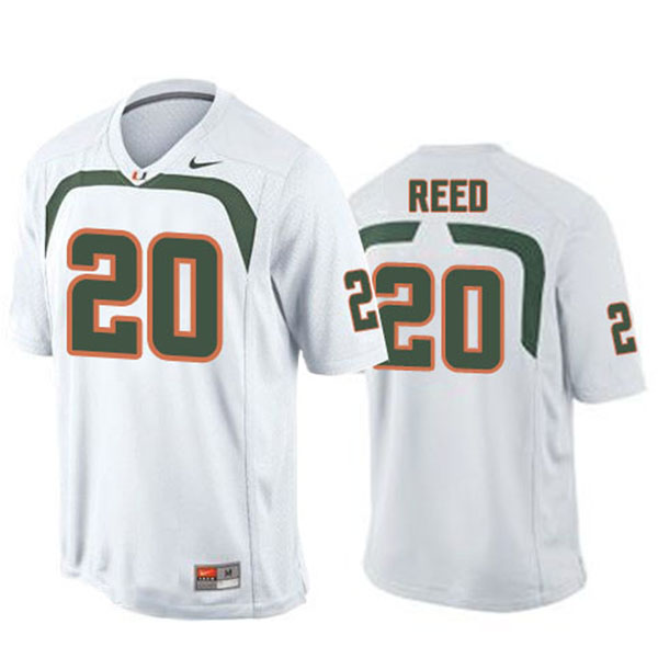 Ed Reed #20 Miami Hurricanes White College Football Jersey Ed Reed #20 Miami Hurricanes White College Football Jersey