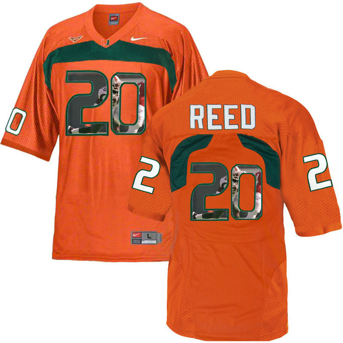 Ed Reed #20 Miami Hurricanes Orange College Football Jersey Ed Reed #20 Miami Hurricanes Orange College Football Jersey