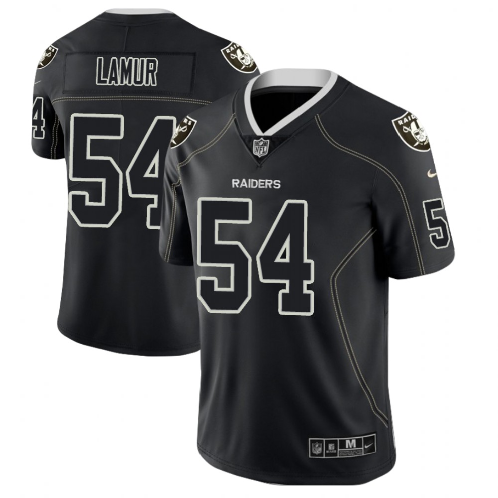 Oakland Raiders #54 Emmanuel Lamur 2018 Lights Out Color Rush Limited Black Jersey Oakland Raiders #54 Emmanuel Lamur 2018 Lights Out Color Rush Limited Black Jersey