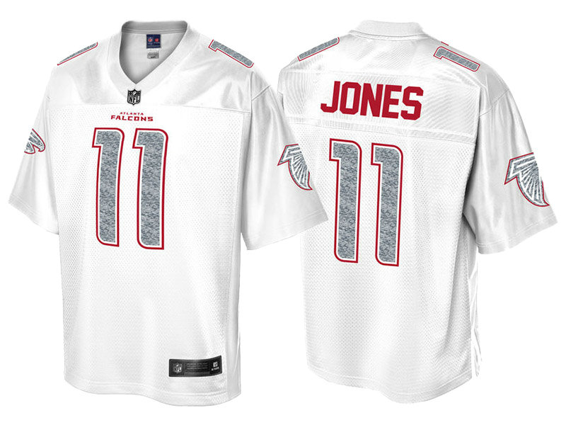 Atlanta Falcons #11 Julio Jones Pro Line White Out Fashion Jersey
