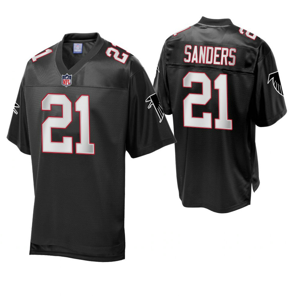 Atlanta Falcons #21 Deion Sanders Black Vintage Replica Retired Player Jersey Atlanta Falcons #21 Deion Sanders Black Vintage Replica Retired Player Jersey