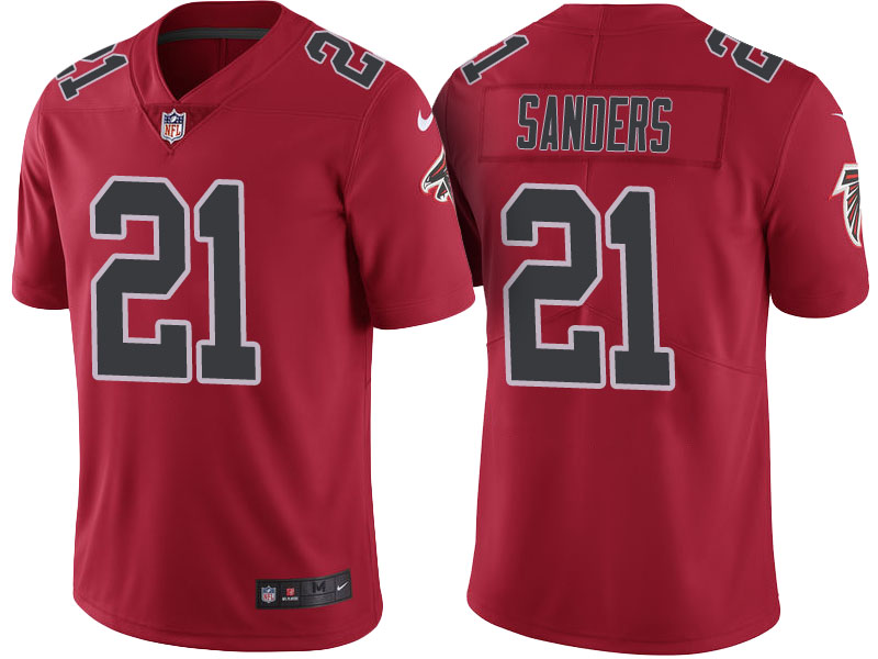 Atlanta Falcons #21 Deion Sanders Red Color Rush Limited Jersey Atlanta Falcons #21 Deion Sanders Red Color Rush Limited Jersey