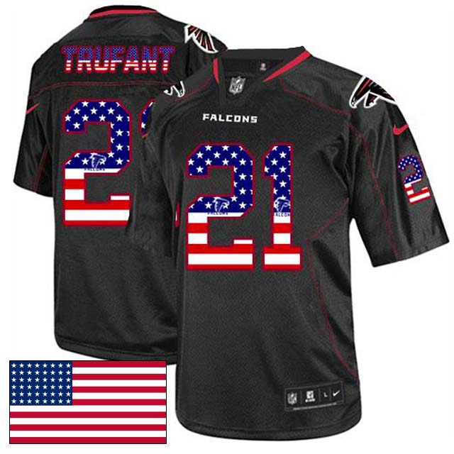 Atlanta Falcons #21 Desmond Trufant Black USA Flag Fashion Jersey Atlanta Falcons #21 Desmond Trufant Black USA Flag Fashion Jersey