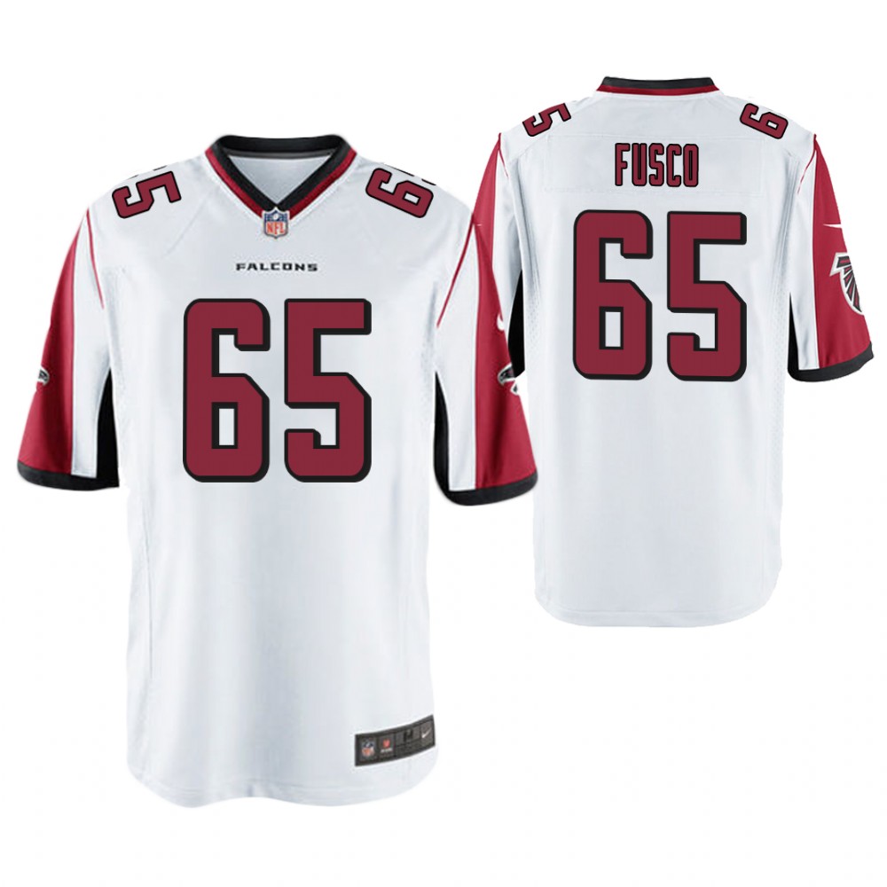 Atlanta Falcons #65 Brandon Fusco White Game Jersey Atlanta Falcons #65 Brandon Fusco White Game Jersey