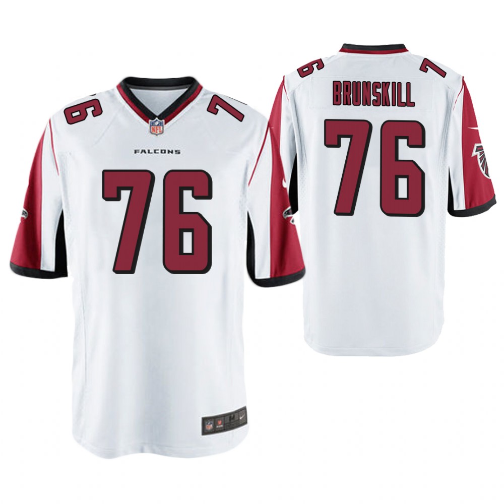 Atlanta Falcons #76 Daniel Brunskill White Game Jersey