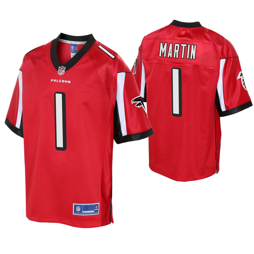 Youth Atlanta Falcons #1 David Martin Red Player Pro Line Jersey Youth Atlanta Falcons #1 David Martin Red Player Pro Line Jersey