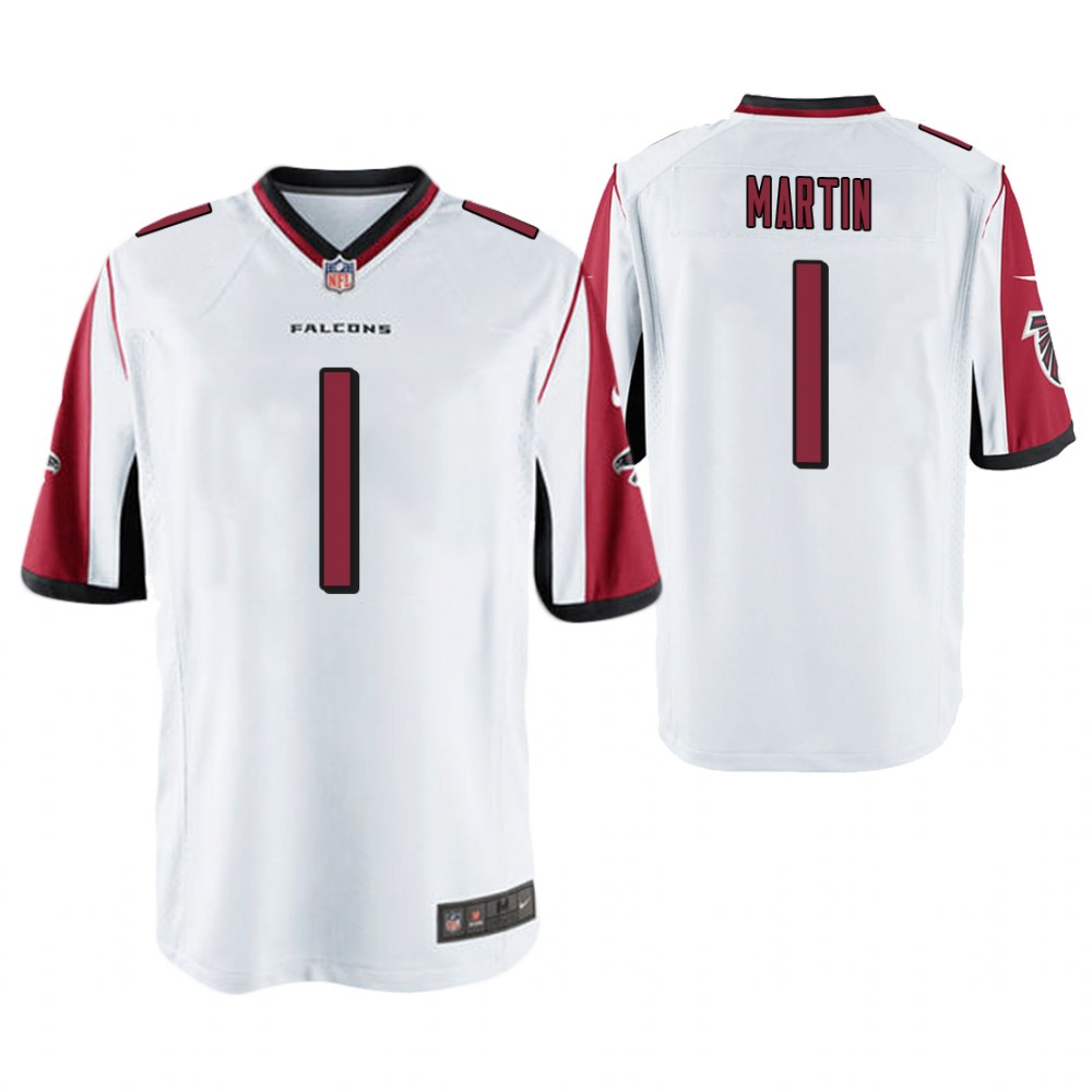 Atlanta Falcons #1 David Martin White Game Jersey Atlanta Falcons #1 David Martin White Game Jersey