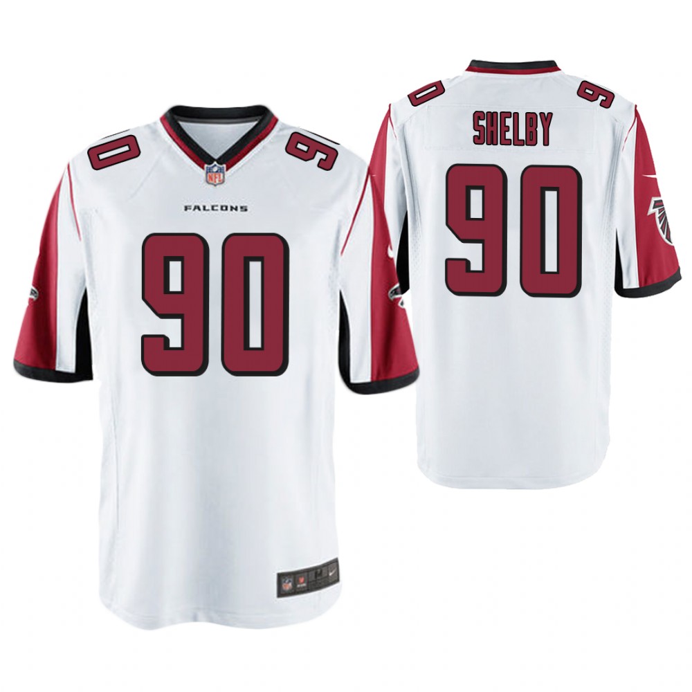 Atlanta Falcons #90 Derrick Shelby White Game Jersey