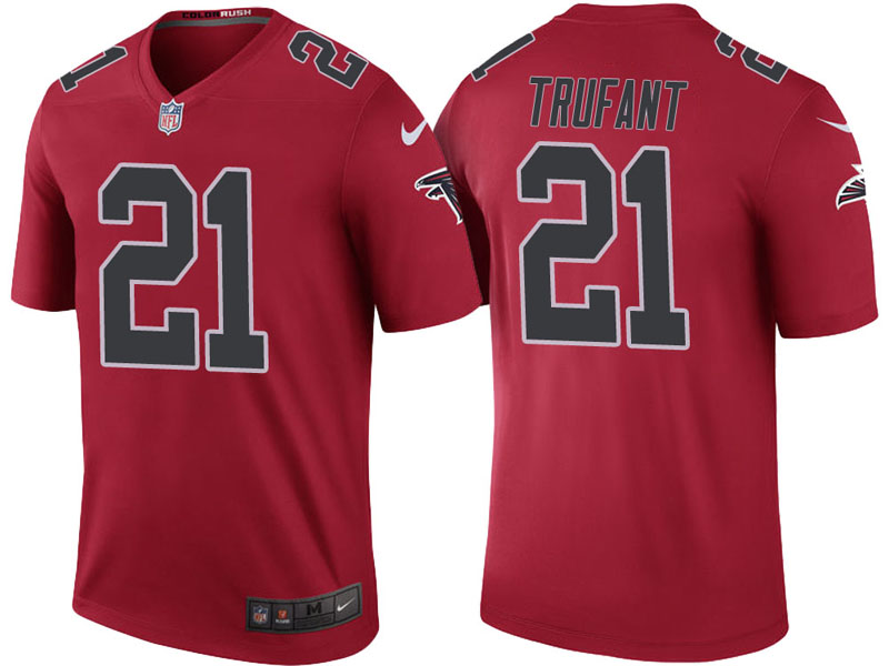 Atlanta Falcons #21 Desmond Trufant Red Color Rush Legend Jersey Atlanta Falcons #21 Desmond Trufant Red Color Rush Legend Jersey