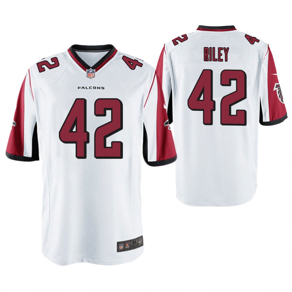 Atlanta Falcons #42 Duke Riley White Game Jersey