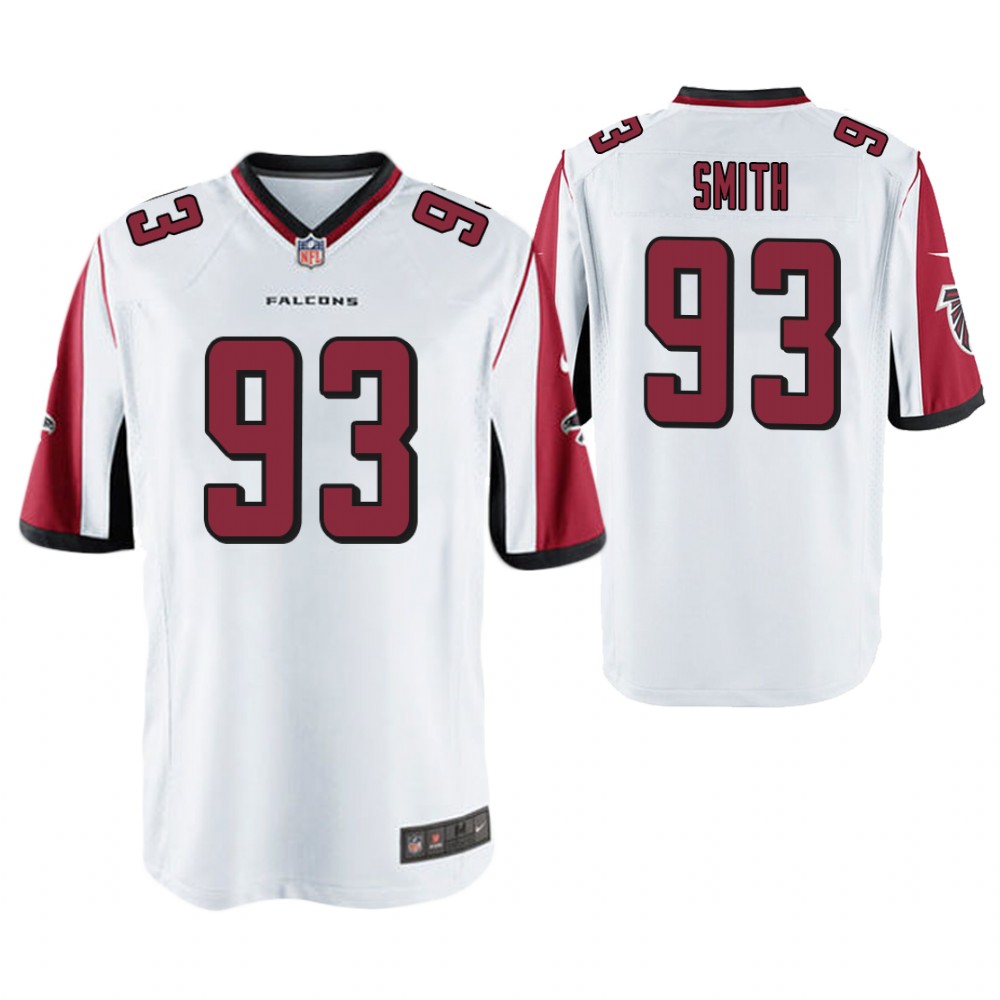 Atlanta Falcons #93 Garrison Smith White Game Jersey Atlanta Falcons #93 Garrison Smith White Game Jersey