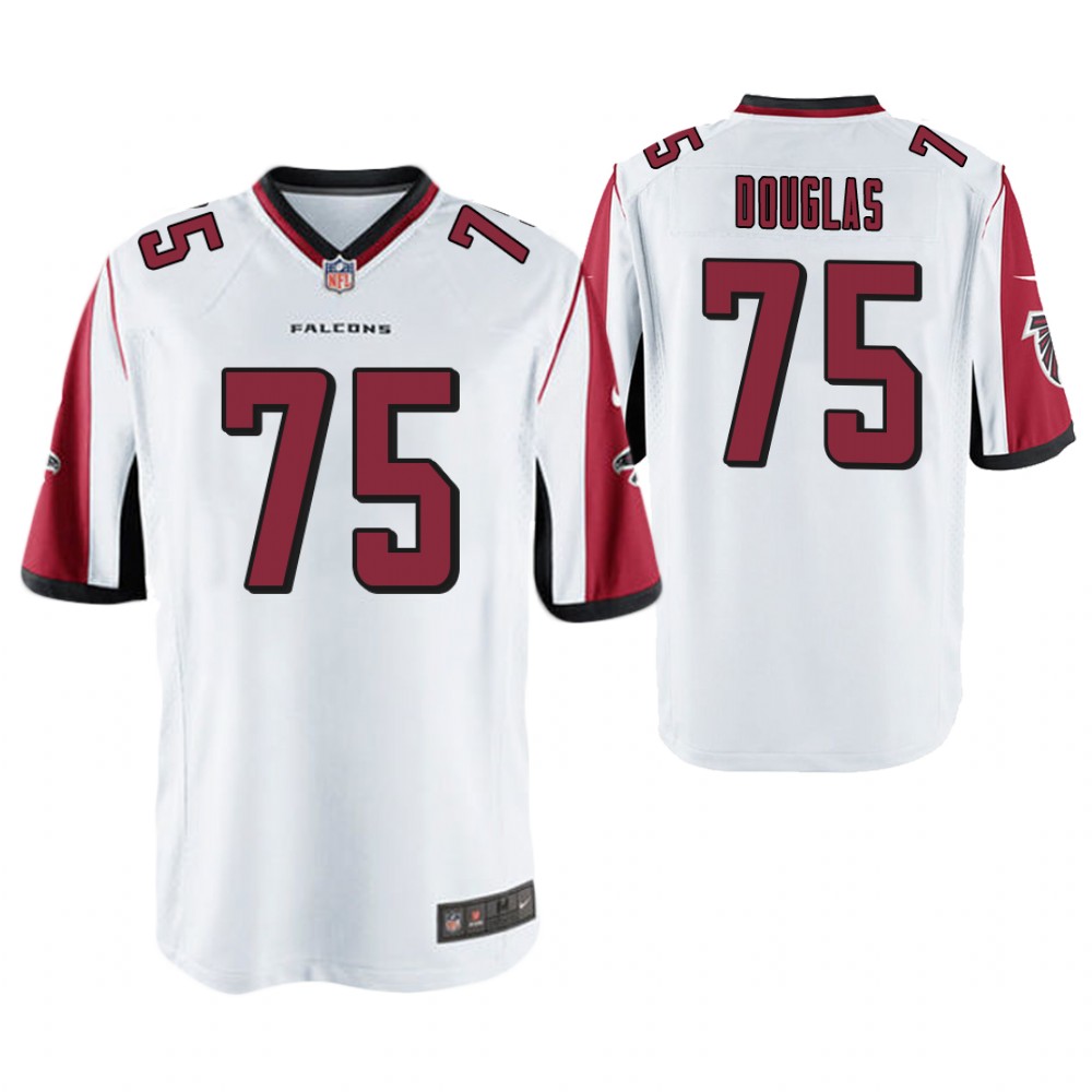 Atlanta Falcons #75 Jamil Douglas White Game Jersey