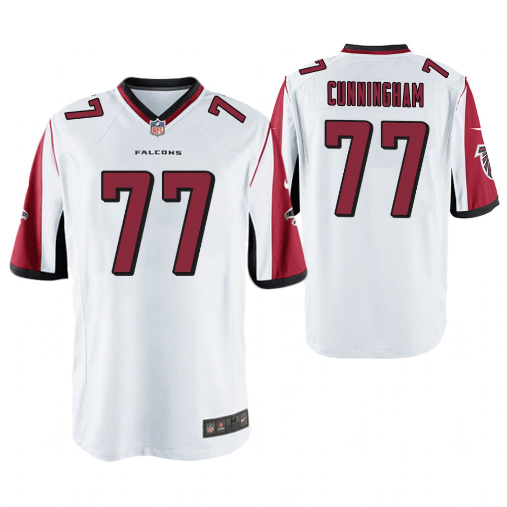 Atlanta Falcons #77 Jon Cunningham White Game Jersey