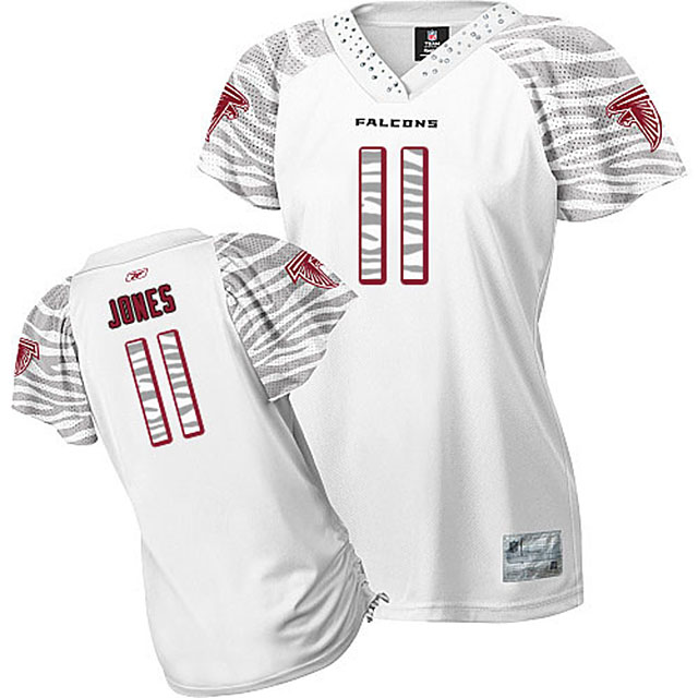 Women Atlanta Falcons #11 Julio Jones White Zebra Field Flirt Fashion Jersey Women Atlanta Falcons #11 Julio Jones White Zebra Field Flirt Fashion Jersey