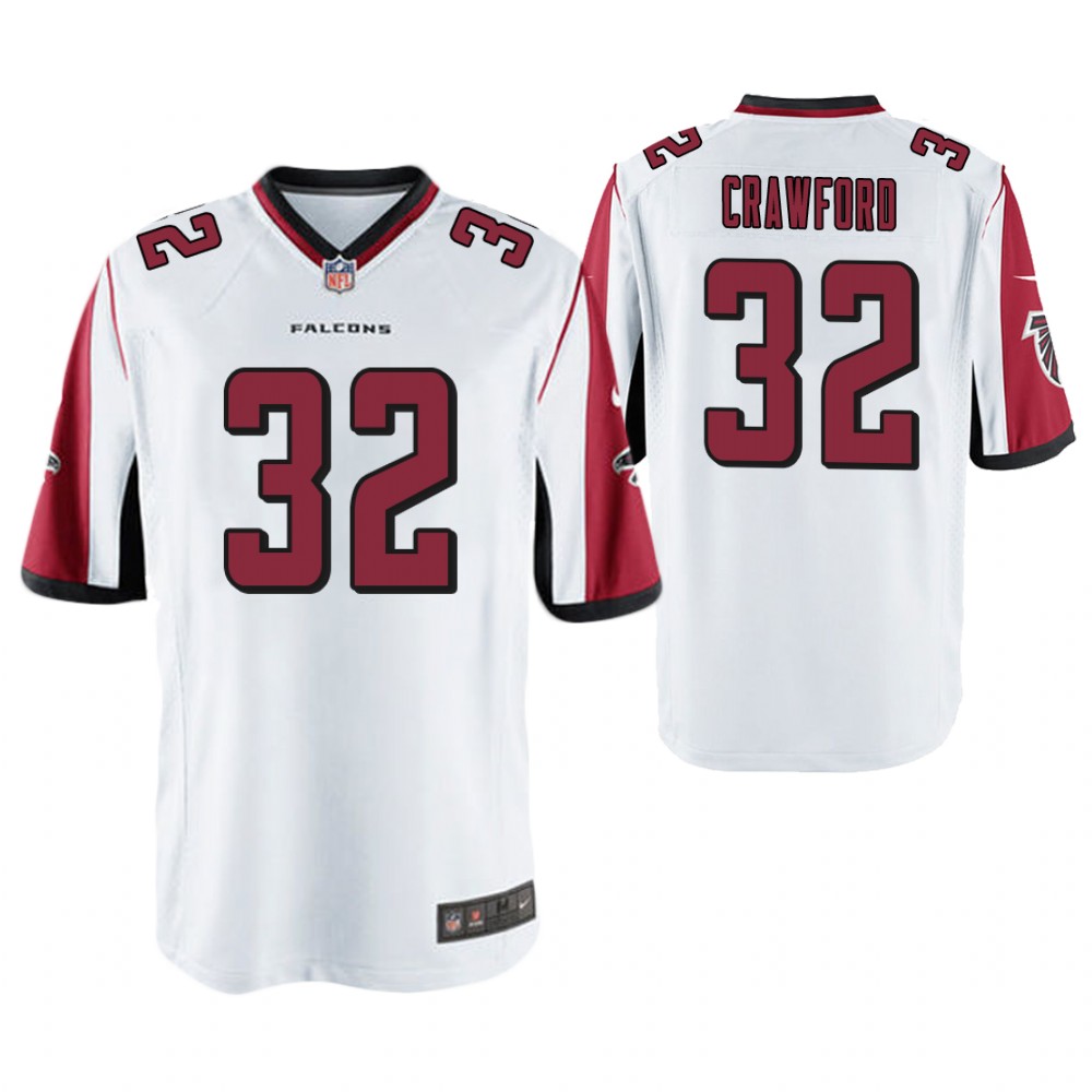 Atlanta Falcons #32 Justin Crawford White Game Jersey