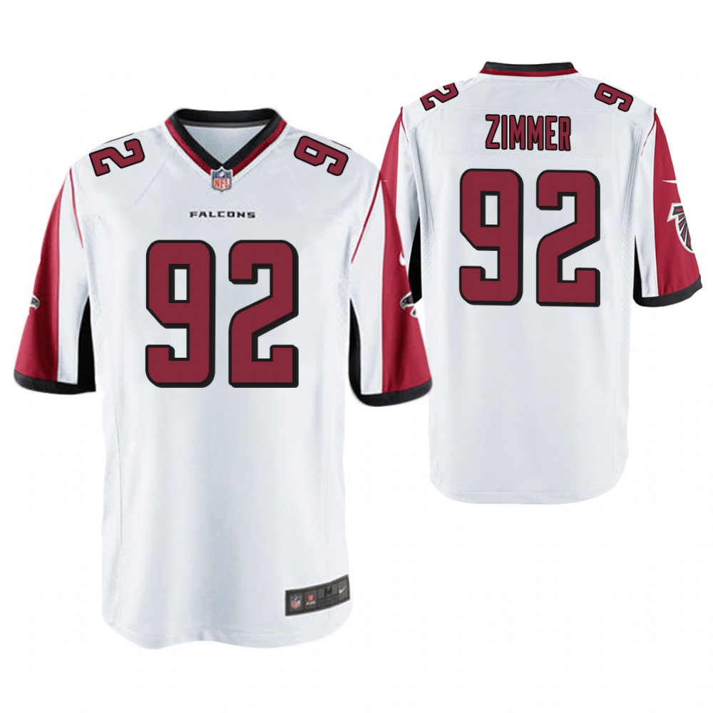 Atlanta Falcons #92 Justin Zimmer White Game Jersey