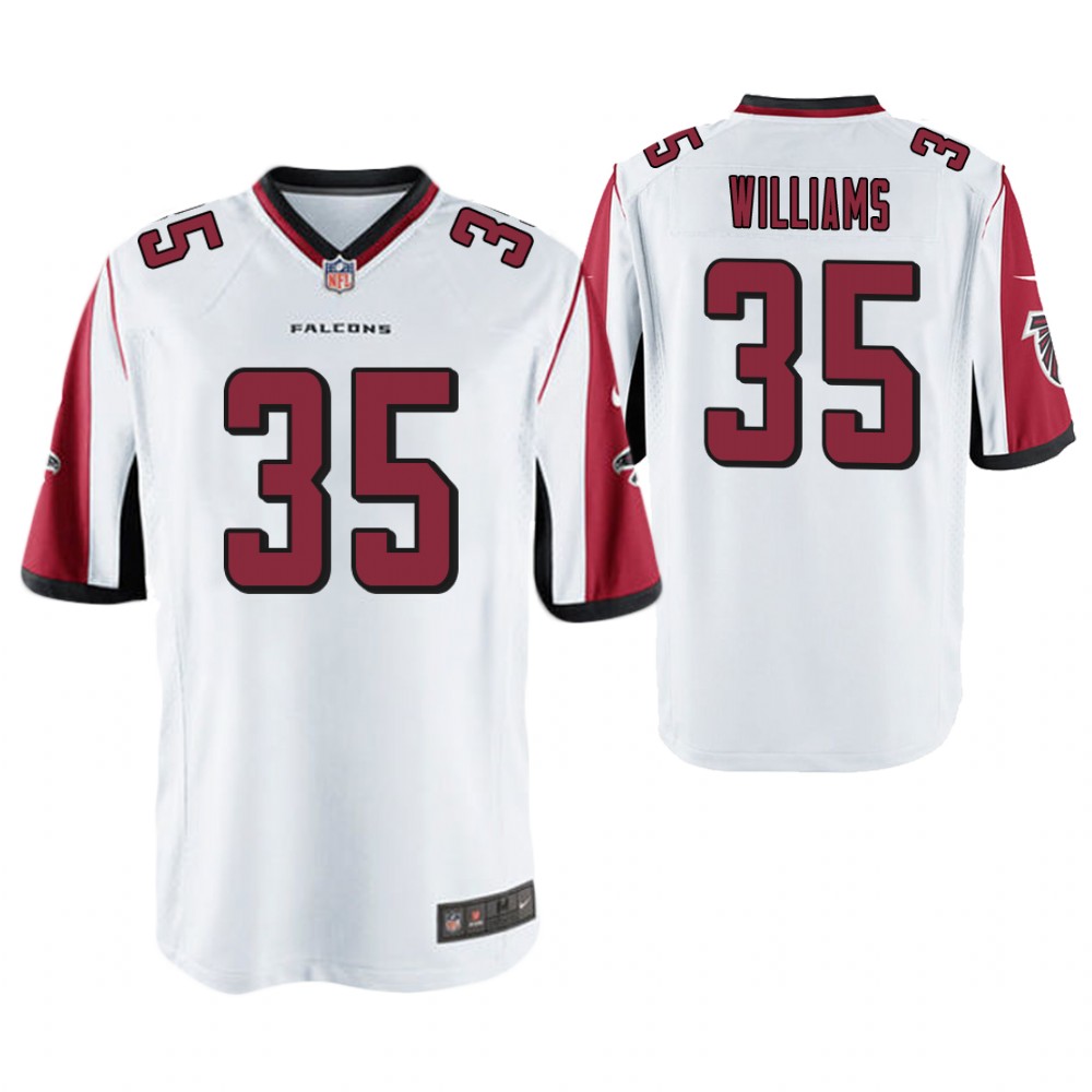 Atlanta Falcons #35 Malik Williams White Game Jersey Atlanta Falcons #35 Malik Williams White Game Jersey