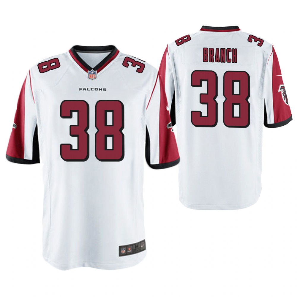 Atlanta Falcons #38 Marcelis Branch White Game Jersey