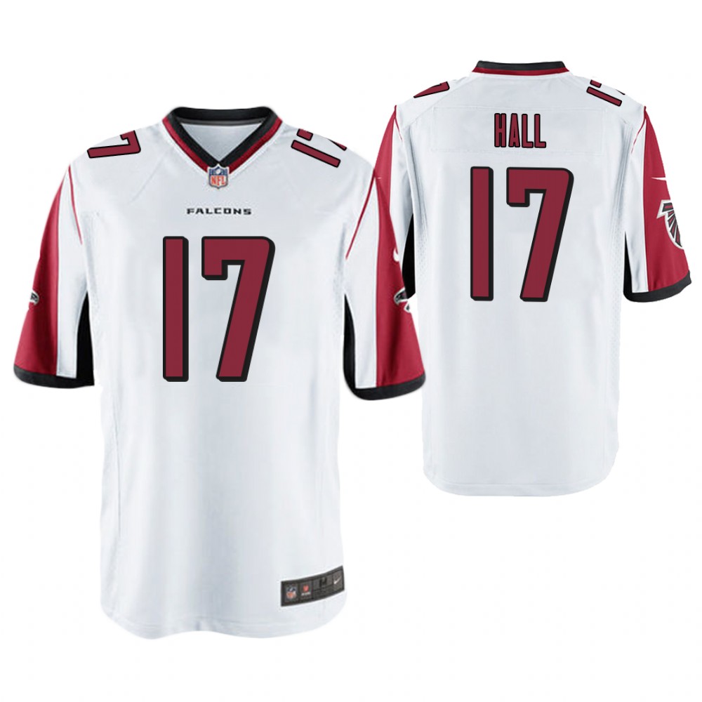 Atlanta Falcons #17 Marvin Hall White Game Jersey