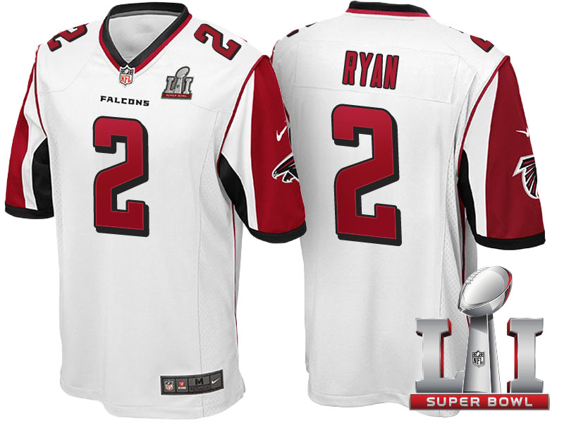 Atlanta Falcons #2 Matt Ryan White 2017 Super Bowl LI Patch Game Jersey Atlanta Falcons #2 Matt Ryan White 2017 Super Bowl LI Patch Game Jersey