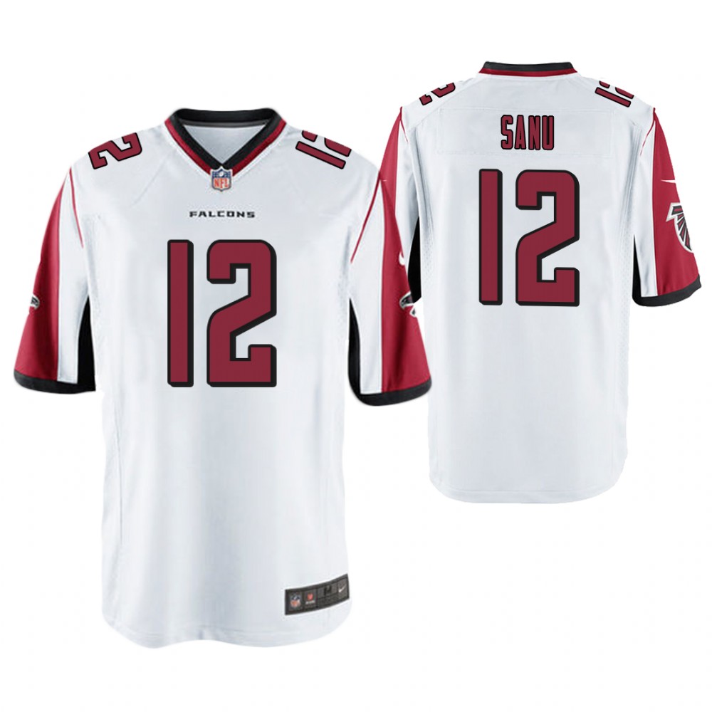 Atlanta Falcons #12 Mohamed Sanu White Game Jersey Atlanta Falcons #12 Mohamed Sanu White Game Jersey