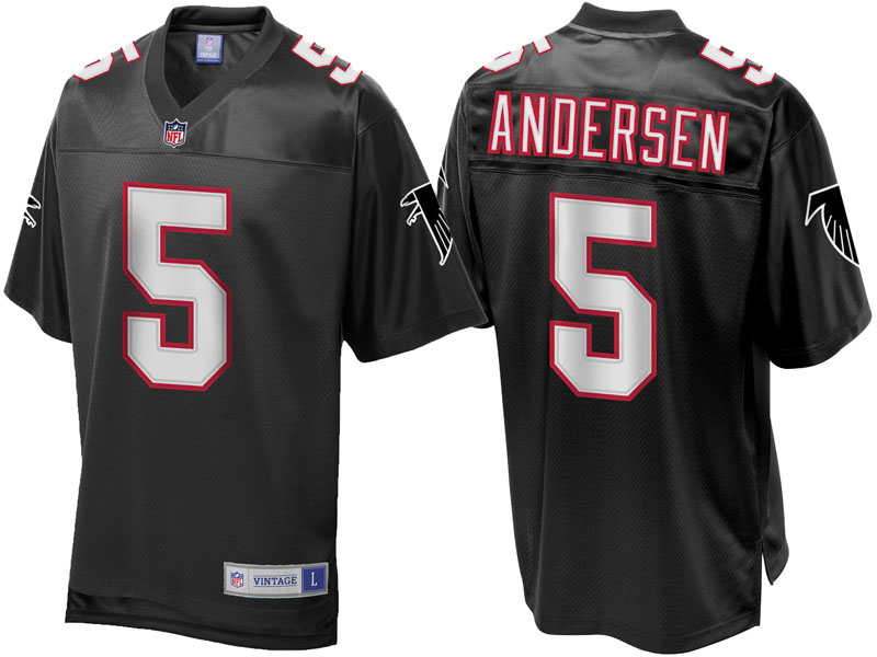 Atlanta Falcons #5 Morten Andersen Black Retired Player Football Jersey