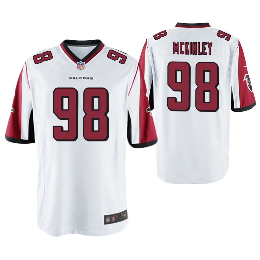 Atlanta Falcons #98 Takkarist McKinley White Game Jersey
