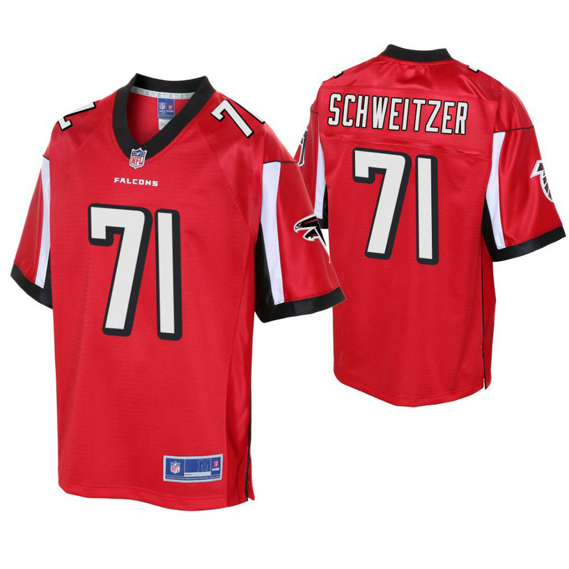 Youth Atlanta Falcons #71 Wes Schweitzer Red Player Pro Line Jersey Youth Atlanta Falcons #71 Wes Schweitzer Red Player Pro Line Jersey
