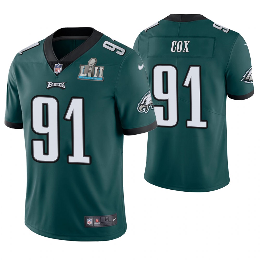Philadelphia Eagles #91 Fletcher Cox Green Super Bowl LII Champions Limited Jersey