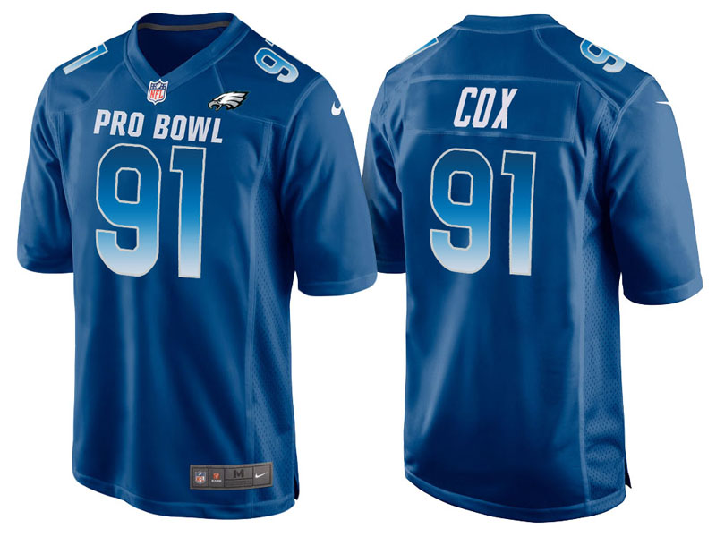 2018 Pro Bowl NFC Philadelphia Eagles #91 Fletcher Cox Royal Game Jersey 2018 Pro Bowl NFC Philadelphia Eagles #91 Fletcher Cox Royal Game Jersey