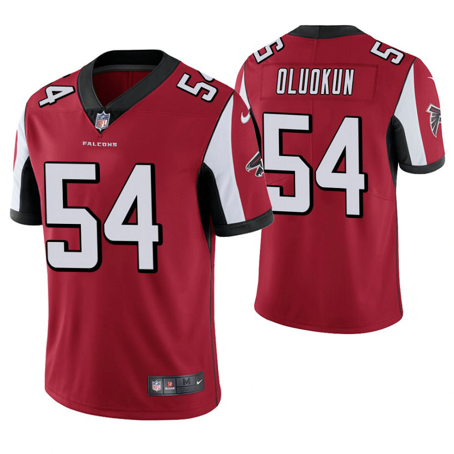 Atlanta Falcons #54 Foyesade Oluokun Red Vapor Untouchable Limited Player Jersey