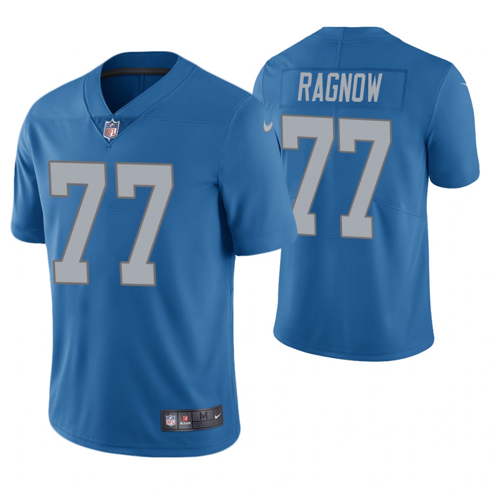 Detroit Lions #77 Frank Ragnow Blue Vapor Untouchable Limited Player Jersey