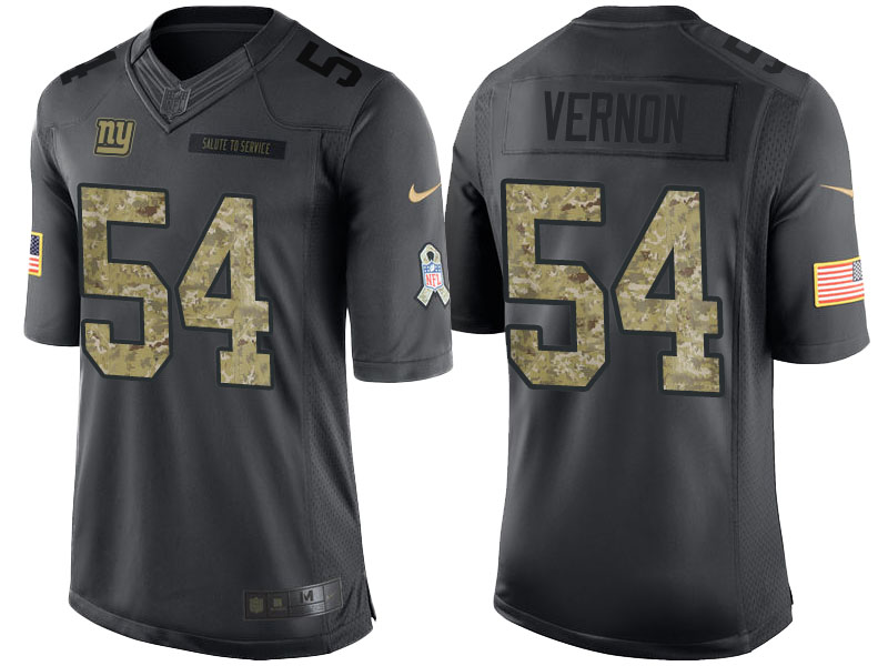 New York Giants #54 Olivier Vernon Camo Anthracite 2016 Salute to Service Limited Jersey New York Giants #54 Olivier Vernon Camo Anthracite 2016 Salute to Service Limited Jersey