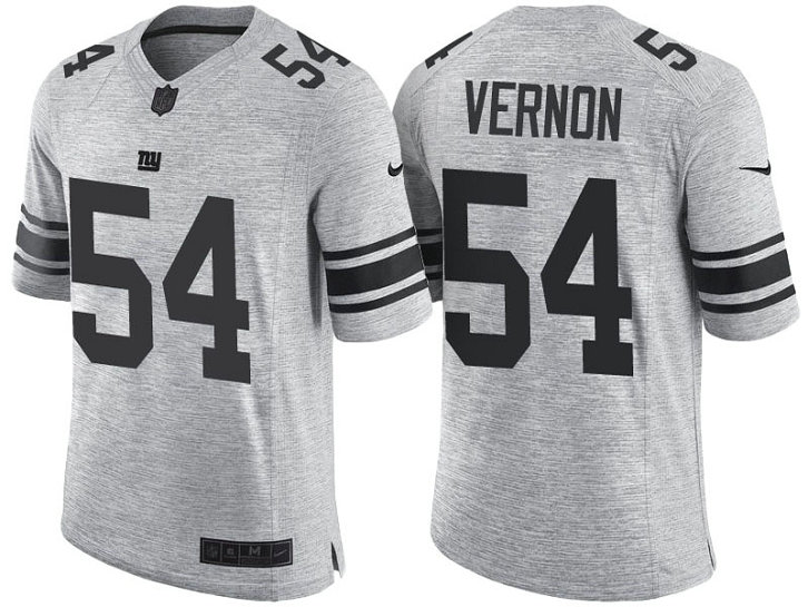 New York Giants #54 Olivier Vernon 2016 Gridiron Gray II Limited Jersey New York Giants #54 Olivier Vernon 2016 Gridiron Gray II Limited Jersey