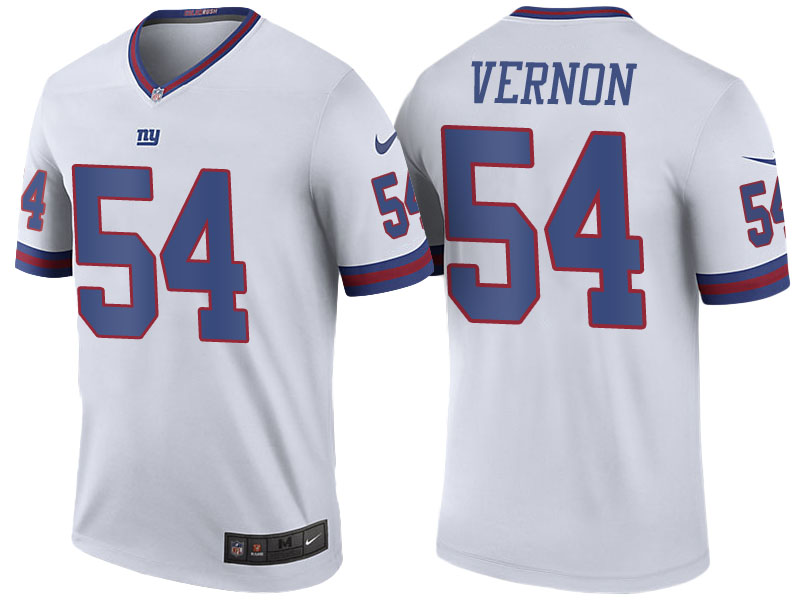 New York Giants #54 Olivier Vernon White Color Rush Legend Jersey New York Giants #54 Olivier Vernon White Color Rush Legend Jersey