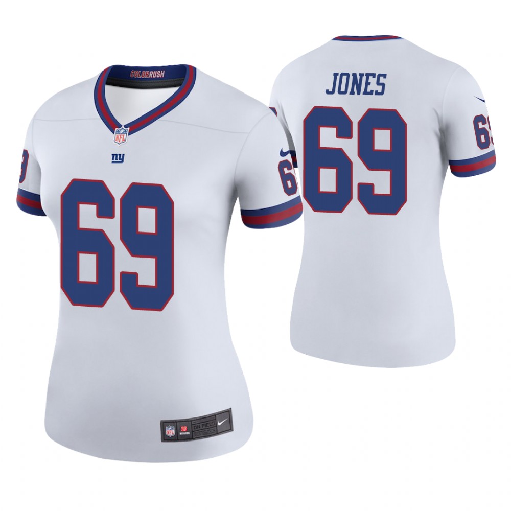 Women New York Giants #69 Brett Jones White Color Rush Legend Jersey Women New York Giants #69 Brett Jones White Color Rush Legend Jersey