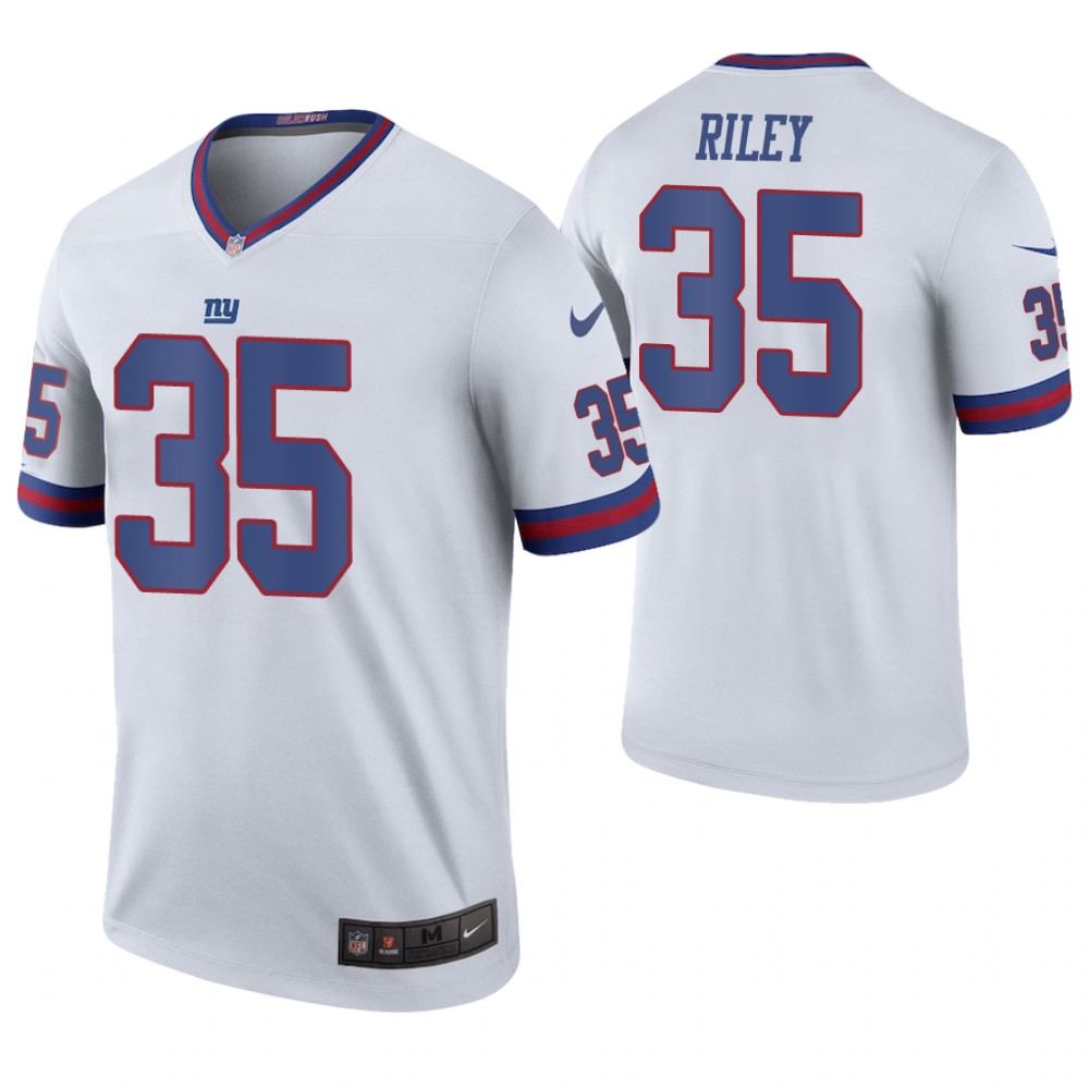 New York Giants #35 Curtis Riley White Color Rush Legend Jersey
