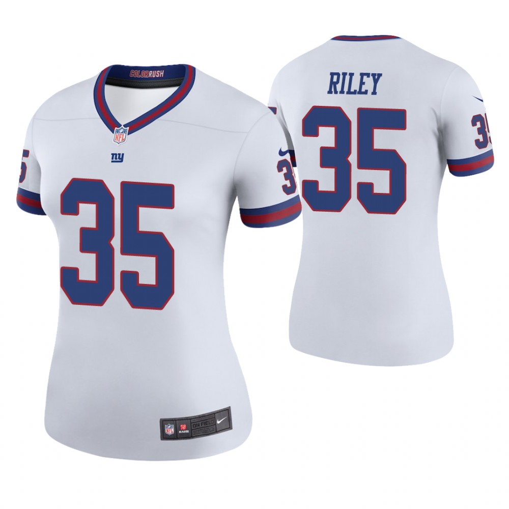 Women New York Giants #35 Curtis Riley White Color Rush Legend Jersey Women New York Giants #35 Curtis Riley White Color Rush Legend Jersey