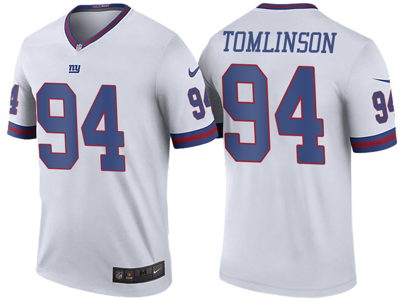 New York Giants #94 Dalvin Tomlinson White Color Rush Legend Jersey