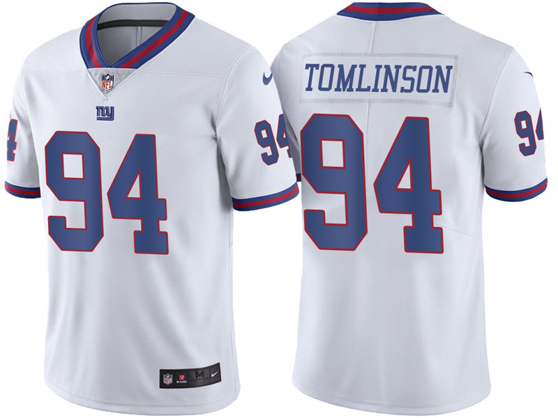 New York Giants #94 Dalvin Tomlinson White Vapor Untouchable Color Rush Limited Jersey