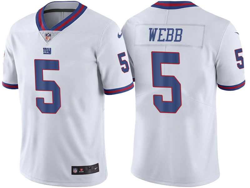 New York Giants #5 Davis Webb White Vapor Untouchable Color Rush Limited Jersey New York Giants #5 Davis Webb White Vapor Untouchable Color Rush Limited Jersey