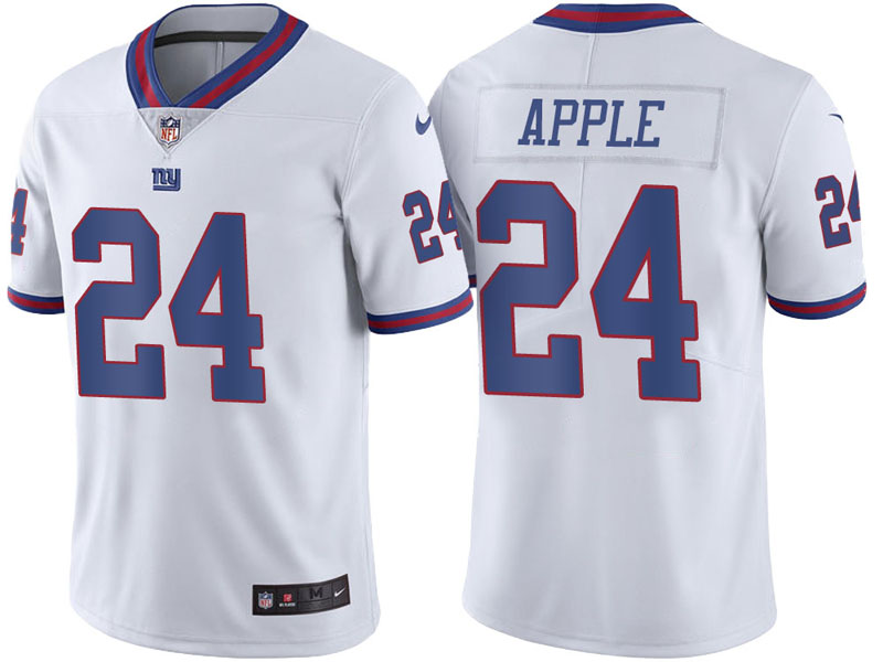 New York Giants #24 Eli Apple White Vapor Untouchable Color Rush Limited Jersey