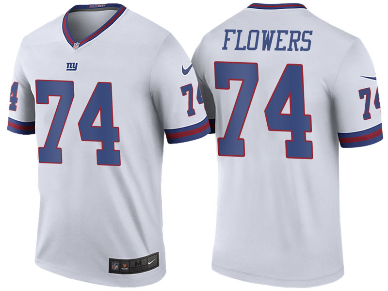 New York Giants #74 Ereck Flowers White Color Rush Legend Jersey New York Giants #74 Ereck Flowers White Color Rush Legend Jersey