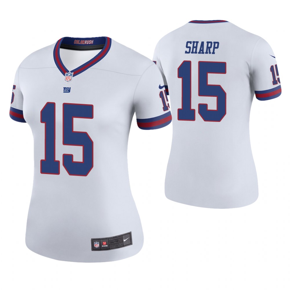 Women New York Giants #15 Hunter Sharp White Color Rush Legend Jersey Women New York Giants #15 Hunter Sharp White Color Rush Legend Jersey