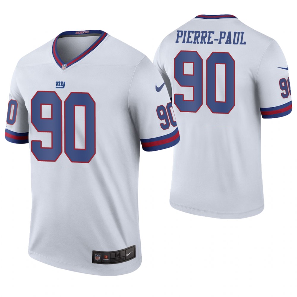 New York Giants #90 Jason Pierre-Paul White Color Rush Legend Jersey New York Giants #90 Jason Pierre-Paul White Color Rush Legend Jersey