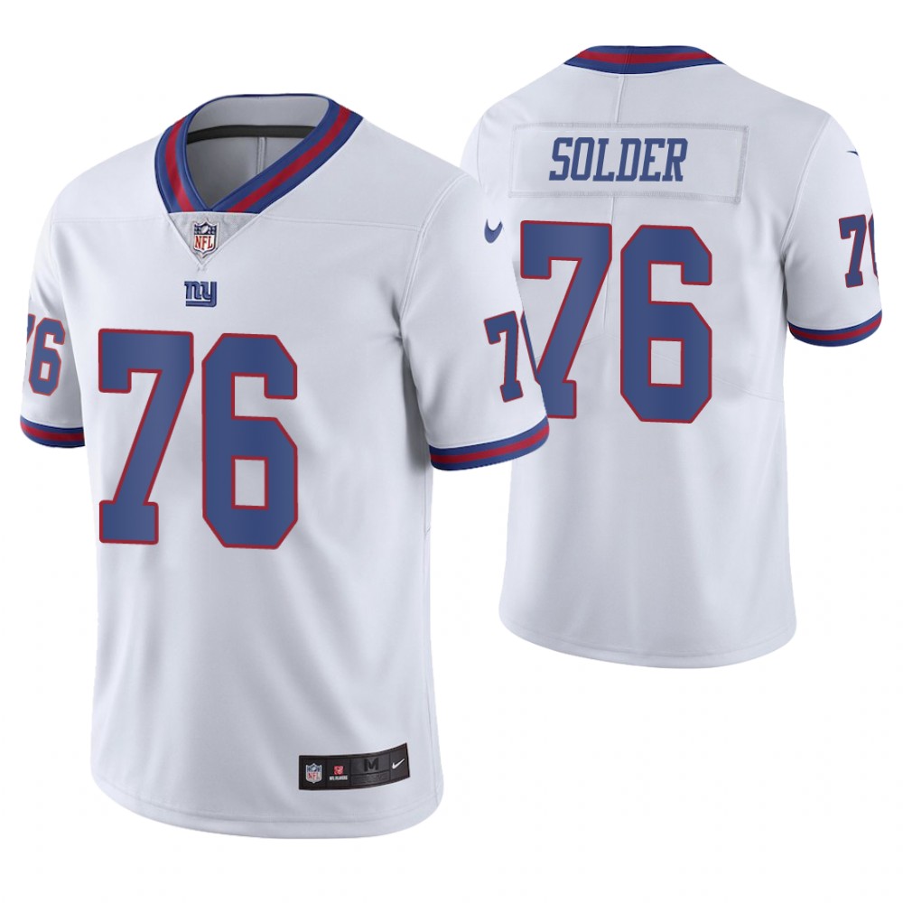 New York Giants #76 Nate Solder White Vapor Untouchable Color Rush Limited Jersey