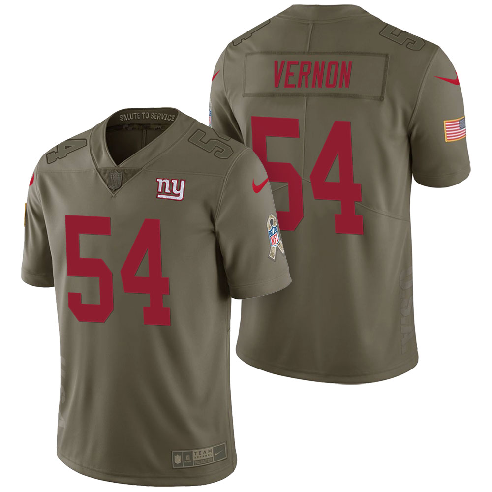 New York Giants #54 Olivier Vernon Olive 2017 Salute to Service Limited Jersey New York Giants #54 Olivier Vernon Olive 2017 Salute to Service Limited Jersey