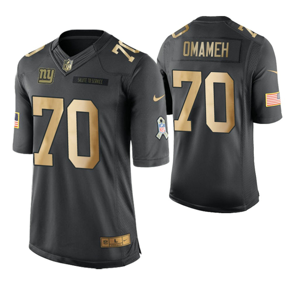 2018 Christmas Giants #70 Patrick Omameh Anthracite Gold Salute to Service Jersey 2018 Christmas Giants #70 Patrick Omameh Anthracite Gold Salute to Service Jersey