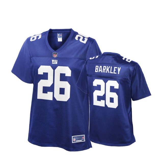 Women New York Giants #26 Saquon Barkley Royal Player Pro Line Jersey Women New York Giants #26 Saquon Barkley Royal Player Pro Line Jersey